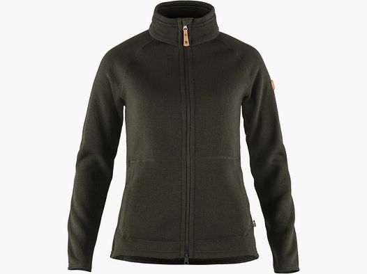 FJÄLLRÄVEN Övik Fleece Zip Sweater W Deep Forest