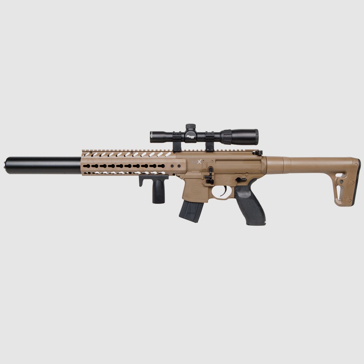 Sig Sauer MCX FDE 4,5mm inkl. SIG ZF 1-4x24 - Druckluft Co2 Non BlowBack