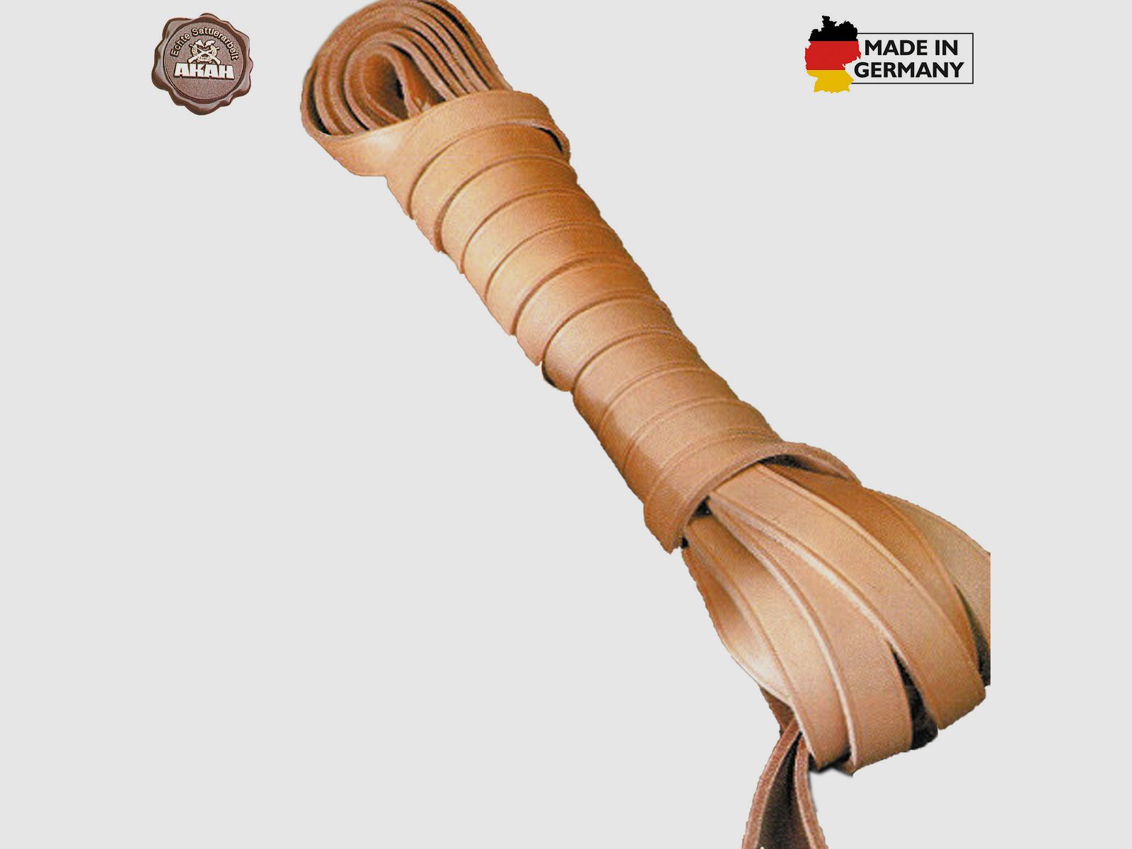 AKAH Schweißleine aus Fahlleder 8m / 10m