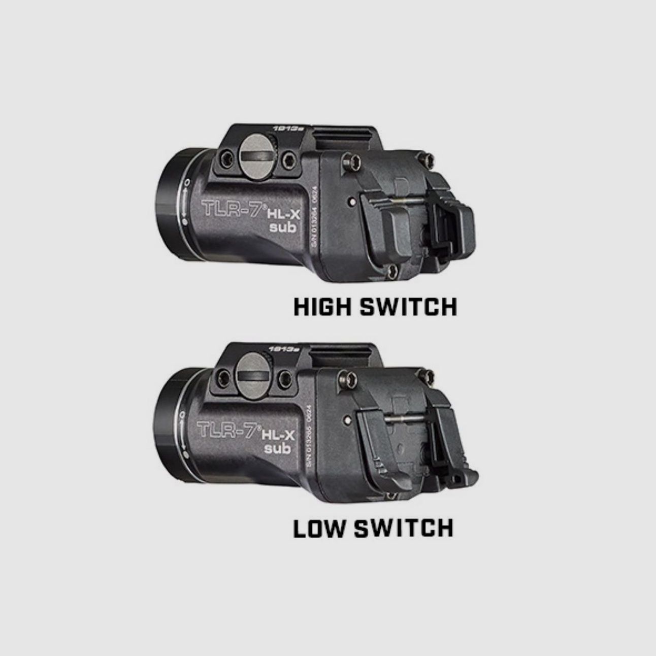 Lámpara Streamlight TLR-7 HL-X Sub Hellcat USB, BLK, para pistola Springfield Hellcat, Multi-Fuel, 1.000 Lúmenes, imagen 3 de 4