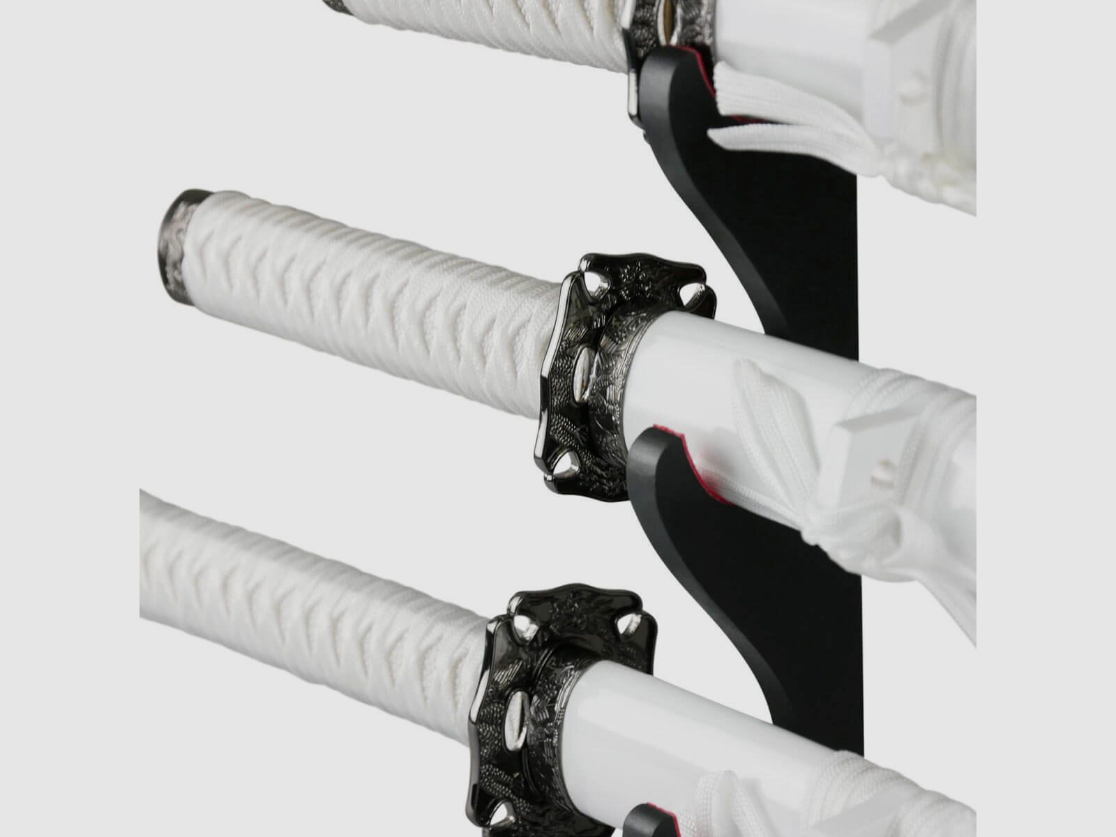 Epic Swords Katana Wakizashi Tanto White Dragon Sword Set with Blunt Blades Including Sword Stand and Accessories