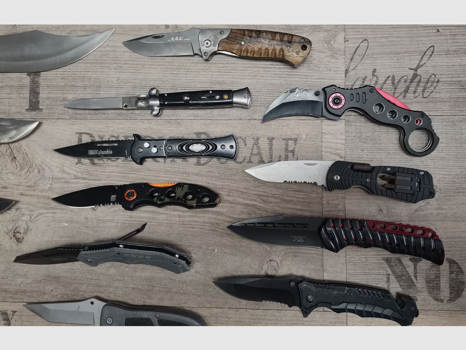 Messer Konvolut Böker Haller Walther Herbertz etc. Karambit Einhandmesser Dolch Springmesser