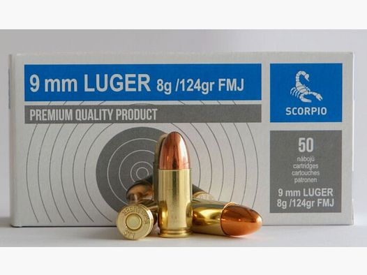 SCORPIO STV 9 mm Luger VM 124 granos