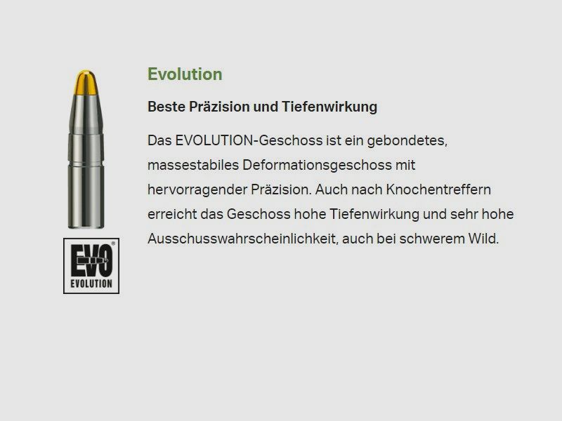 RWS Kugelpatronen 7mmRemMag EVO 20 Stk 10,3g/159grs