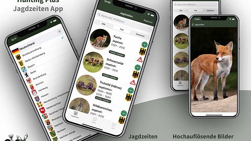 Hunting Plus - Die Jagdzeiten App für iOS und Android