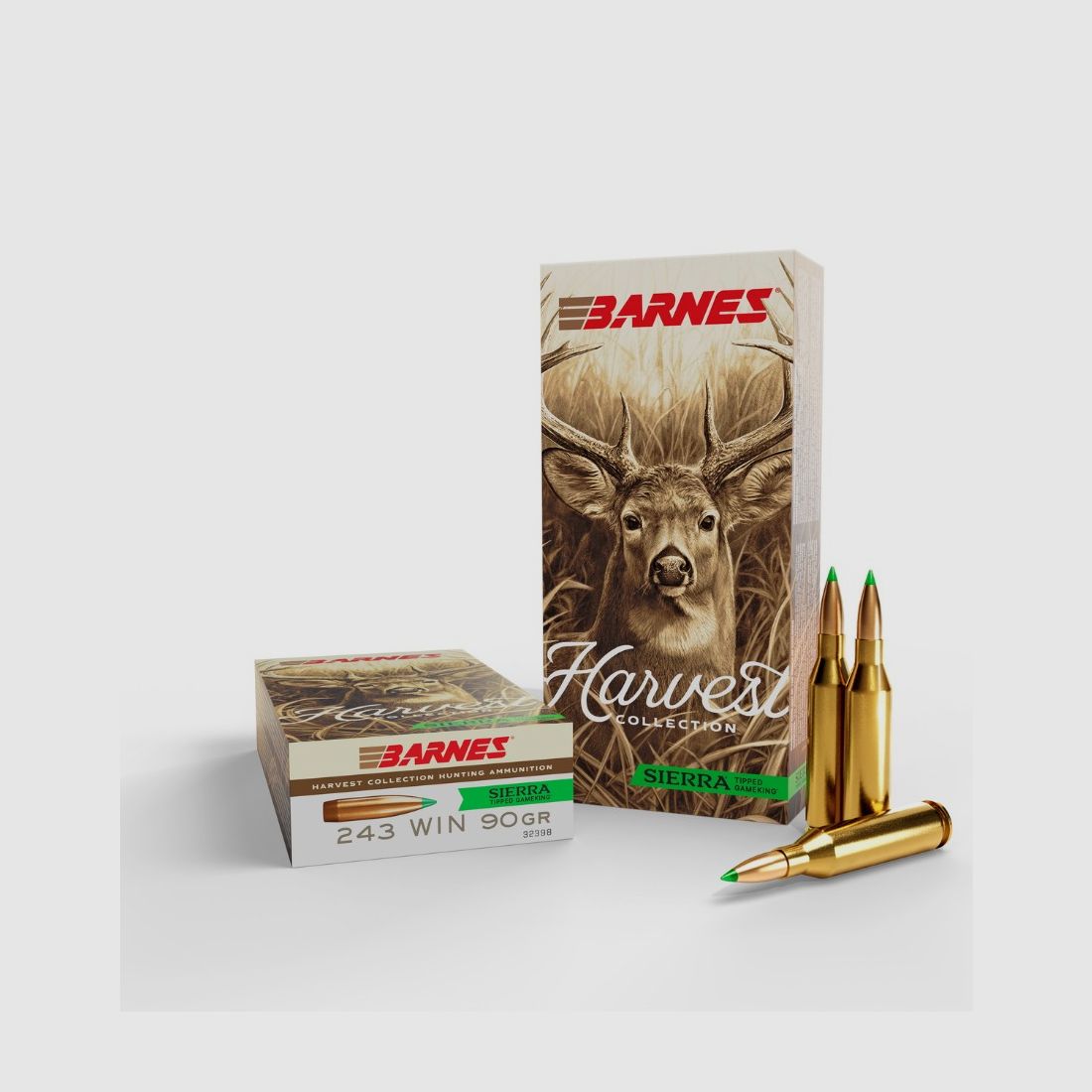 Barnes Harvest Collection .243 Win. 5,8 g / 90 gr Sierra Tipped GameKing Jagdmunition – 20 Stück #32398