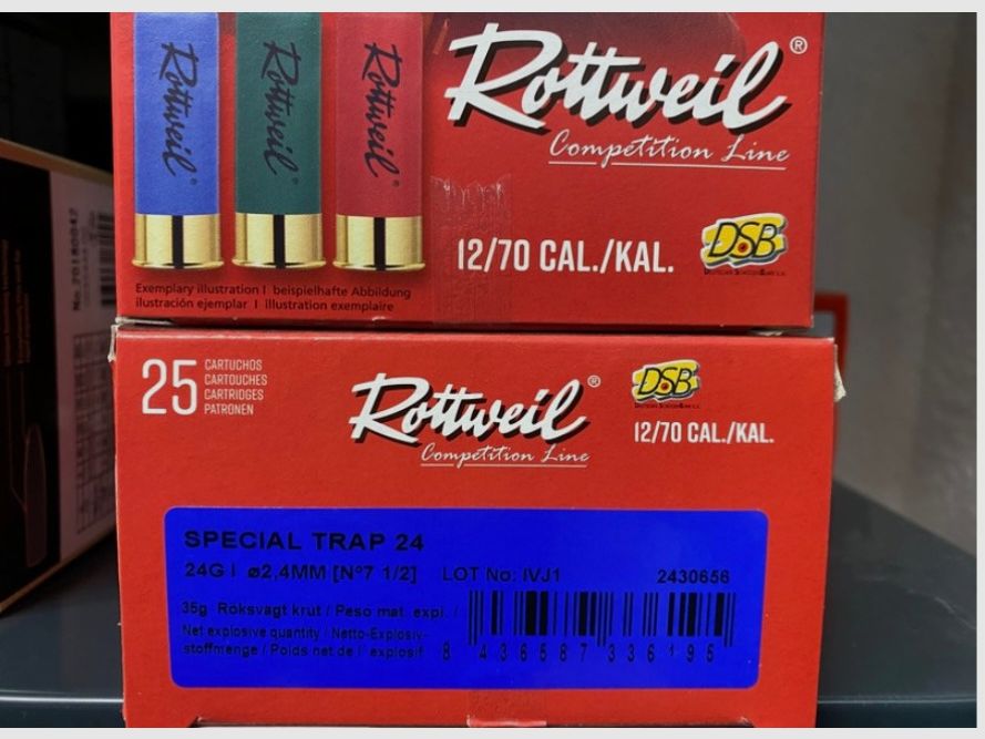 1000 colpi Rottweil Special Trap 12/70 24gr cartucce da tiro www.waffenhandel-kraus.de in Lauf presso Norimberga