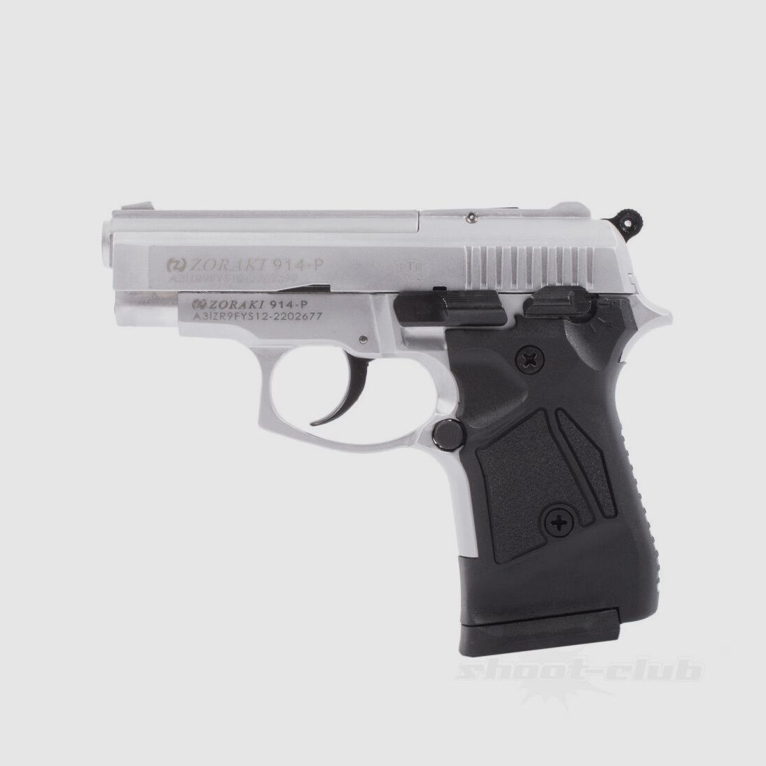 Zoraki	 Zoraki 914 matt chrom 9 mm PAK
