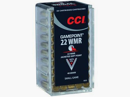 CCI Gamepoint .22 WMR 40GR JSP 50 cartucce