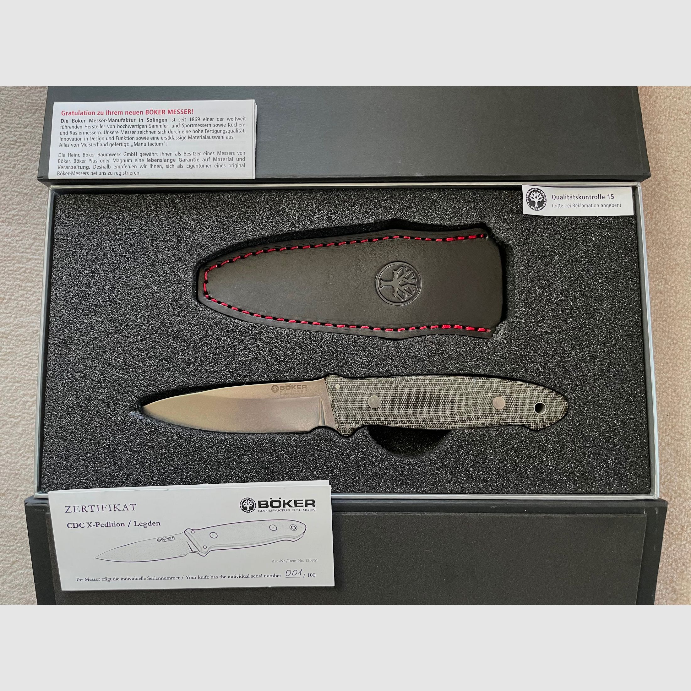 Böker Cub CDC Xpedition N690 - Limited Edition Nummer 001 v. 100 - Lucas Burnley