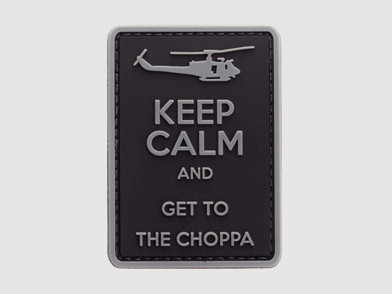 Keep Calm Choppa PVC Patch Schwarz