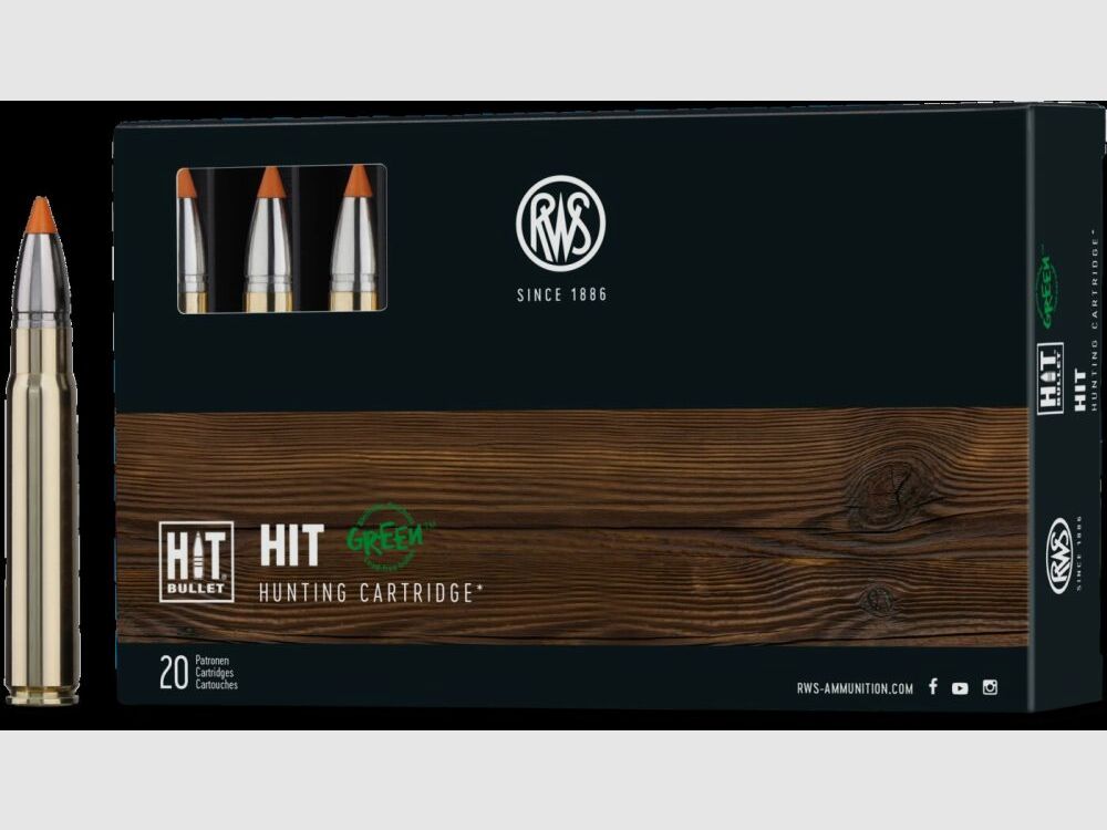 RWS 9,3x62 HIT Short Rifle 250grs / 16,2g