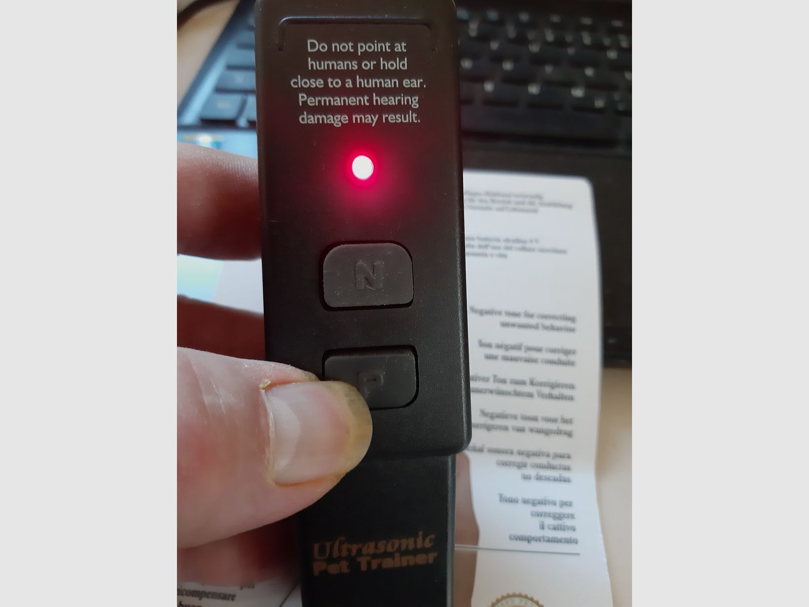 Marken PET - TRAINER Lob en Tadel, Ultraschall ZEER goed, + 1 Speciale RVS Zechenzange, Klinisch Geschikt, Als NIEUW