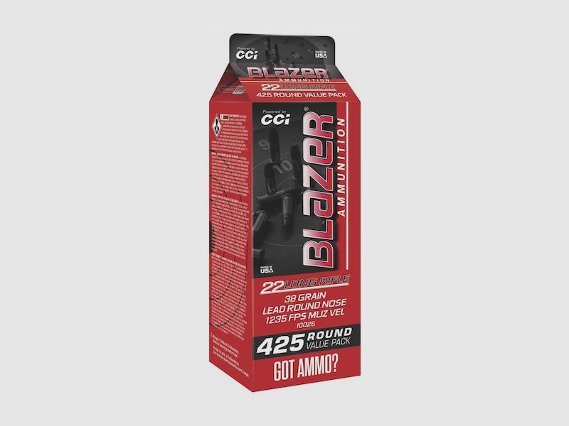 CCI Blazer High Velocity .22 LR 38GR LRN 425 cartridges