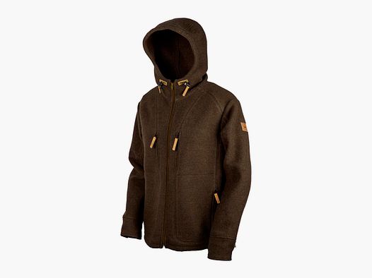 Sudadera con capucha de Lodenfleece "Kapuzenhuber", Marrón