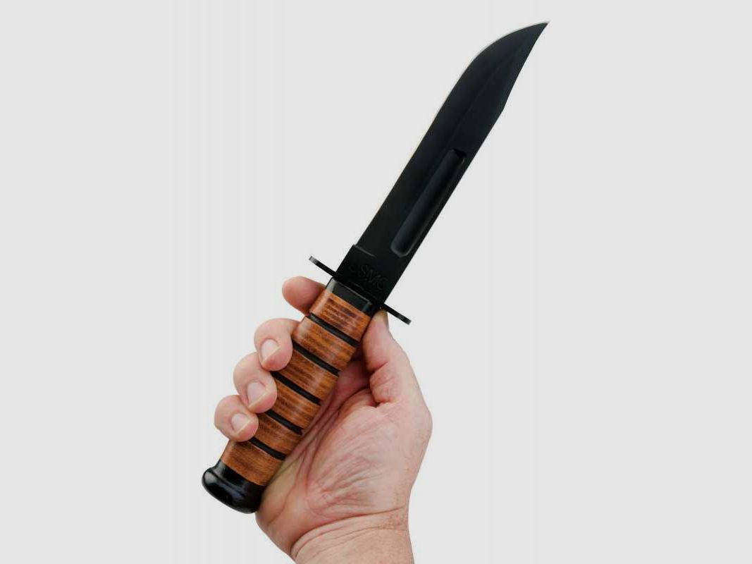 United Cutlery USMC Messer Combat Fighting Knife mit Lederscheide