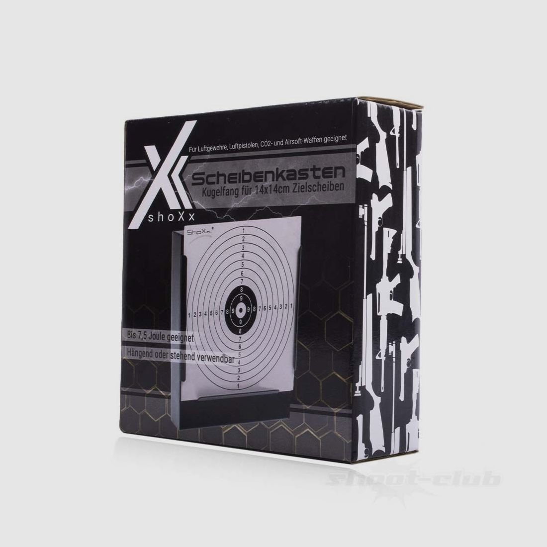 shoXx scatola per bersagli - trappola per proiettili per bersagli 14 x 14cm