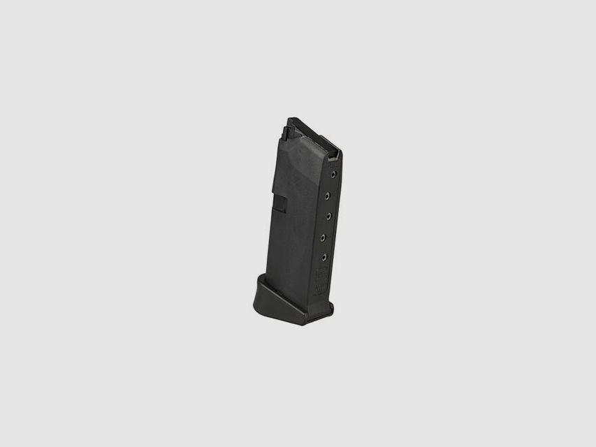 Magazin Glock G43, mit Fingerauflage, 9mm 6 Patronen, schwarz