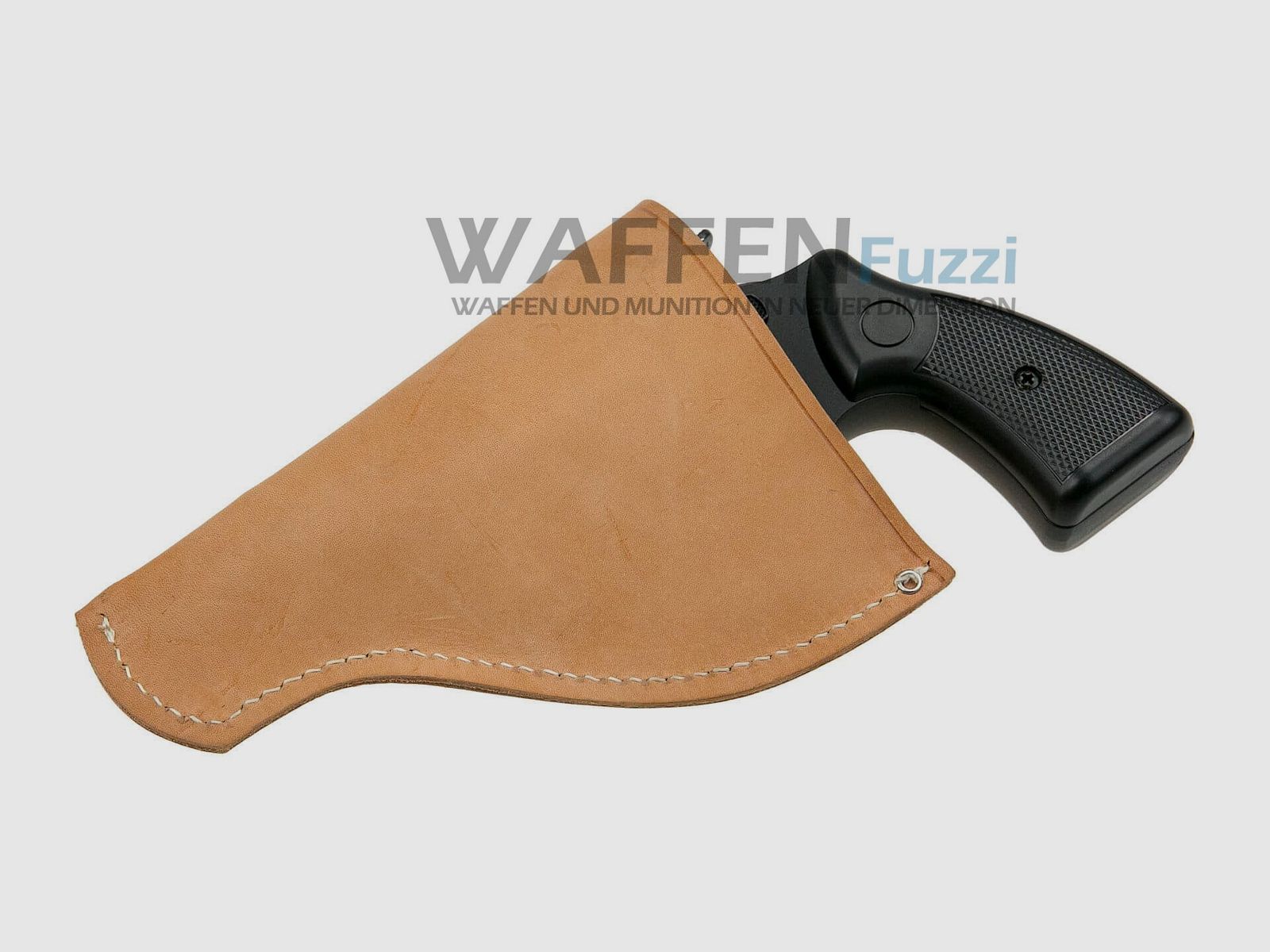 Inside holster with clip for revolvers up to 2.5 inches made of natural full-grain cowhide leather