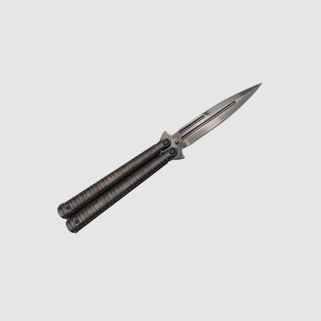 BUTTERFLY KNIFE THIRD TITANIUM BLACK 12CM INOX, image 2 of 2