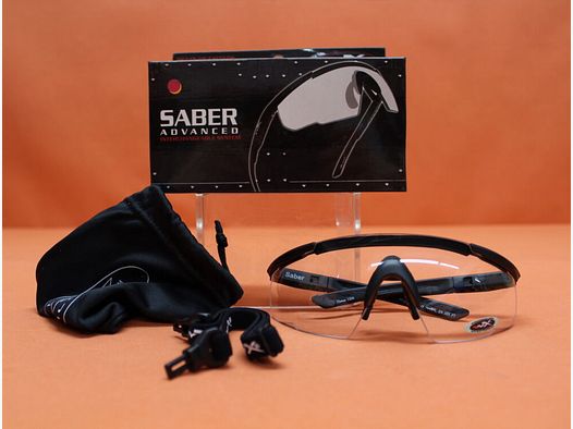 Wiley Wiley X veiligheidsbril SABER Advanced helder/ kleurloos montuur: zwart/ mat, incl. sportband.