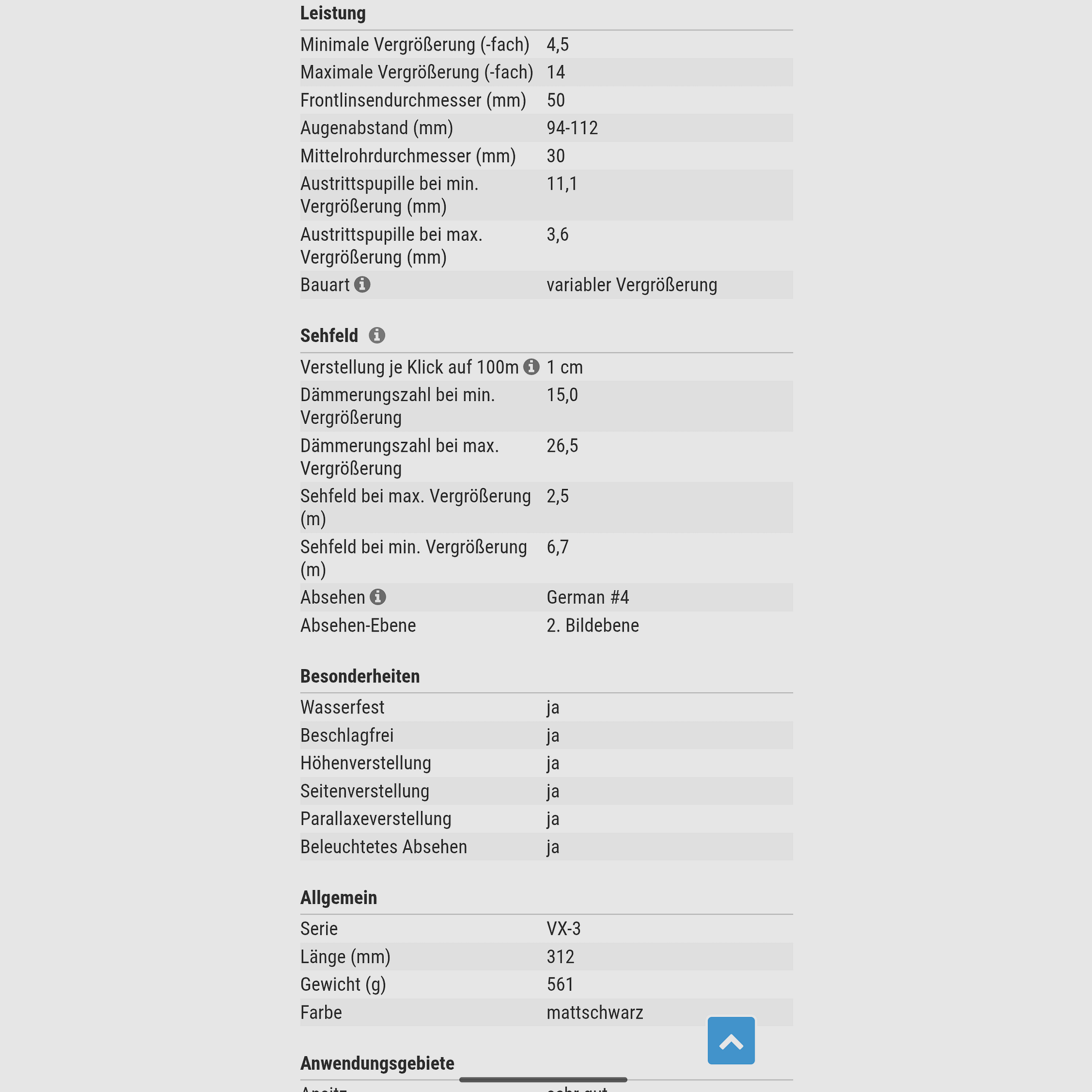 Leupold VX3 3 4.5-14x50 LA Deutsch Long Range