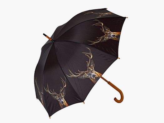 AKAH Regenschirm Hirsch Schwarz