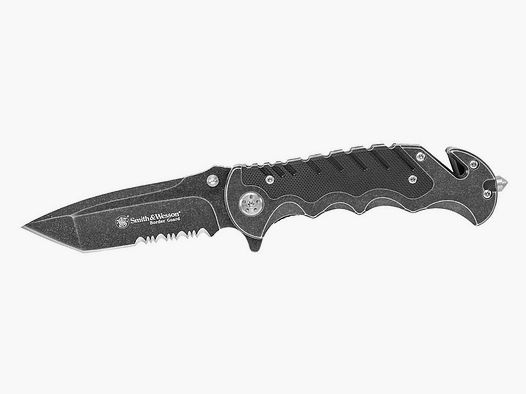 Rettungsmesser Smith & Wesson Borader Guard Tanto Stahl 7Cr17MoV KlingenlĂ¤nge 9 cm (P18)