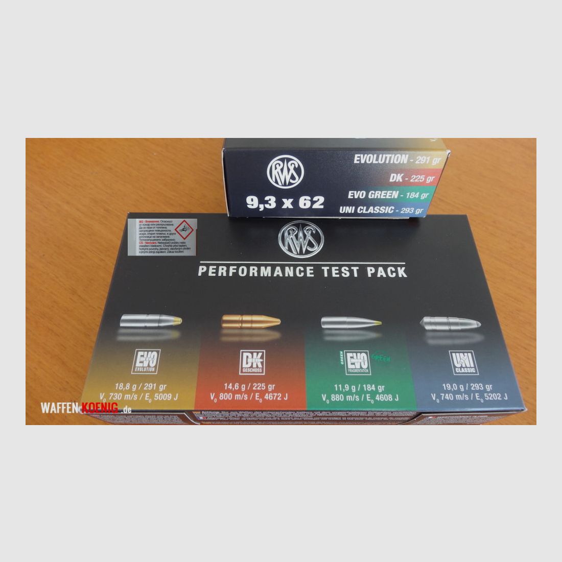 RWS : Pack de test de performance RWS Cal. 9,3x62, image 1 sur 2