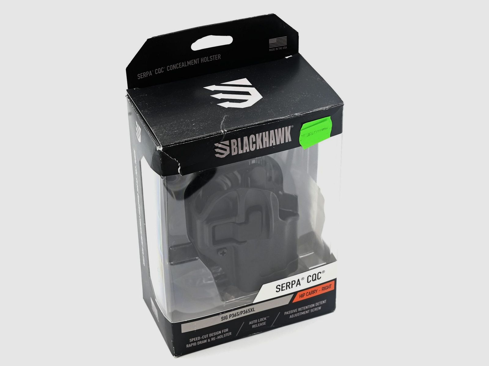 Holster Blackhawk CQC Serpa, OWB, RH, Schwarz, zu SIG P365/P365XL