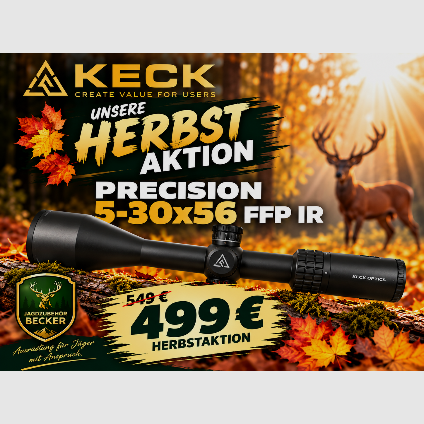 KECK Optics RS Precision 5–30×56 FFP IR-G2A – Herbstaktion Herbst-Spezial: nur 499 € statt 549 €, Bild 1 von 4