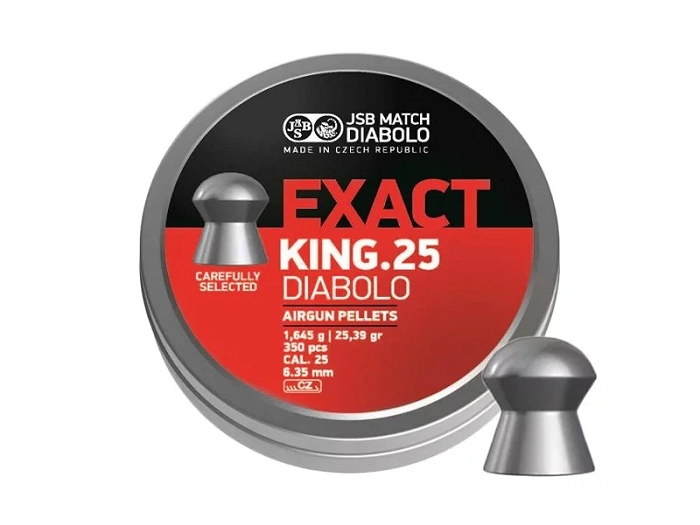 6.35 mm Diabolo pellets JSB Exact King 350 pcs. round nose (546298-350)