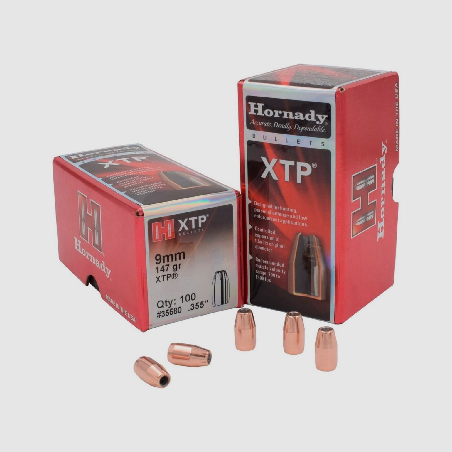 HORNADY OGIVEN Kal. 9X18 MAKAROV 95GR HP/XTP X100 36500