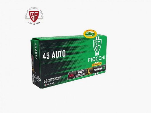 FIOCCHI Ammunition .45 ACP RNCP 230gr TOP TARGET
