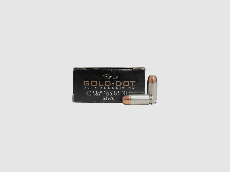 Speer Gold Dot .40 S&W 165GR GDHP 50 cartouches
