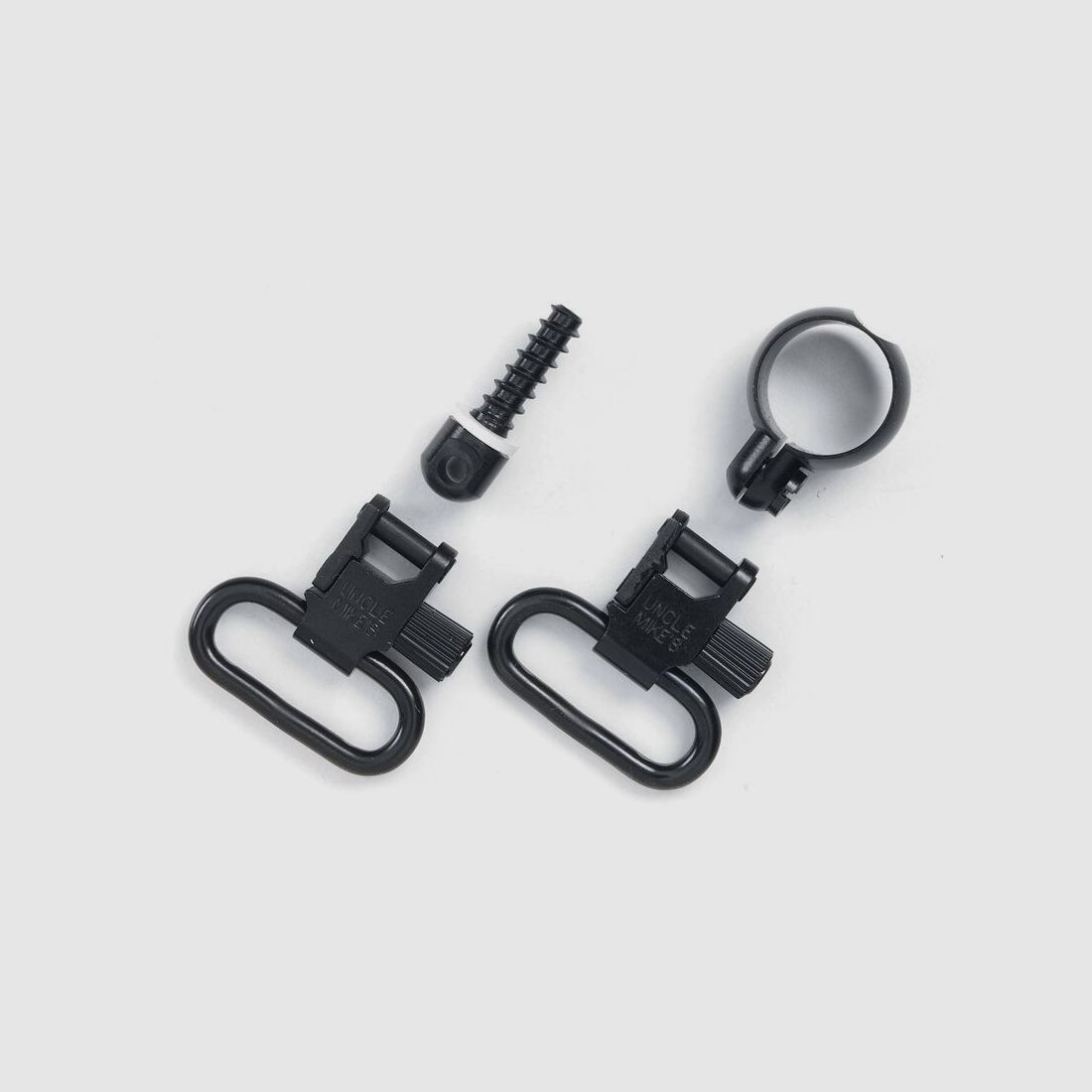 Uncle Mike's QD sling swivel set with barrel clamp 25.4mm blued