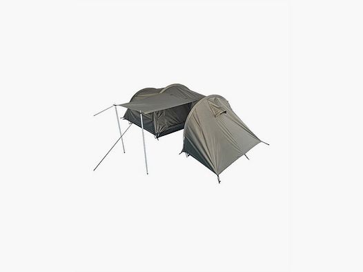 Zelt mit Stauraum - 2 Personen - 3,90 x 1,30m - Oliv