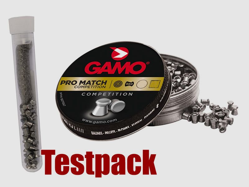 Testpack Flachkopf Diabolos Gamo Pro Match Competition Kaliber 4,5 mm 0,49 g glatt 40 StĂĽck