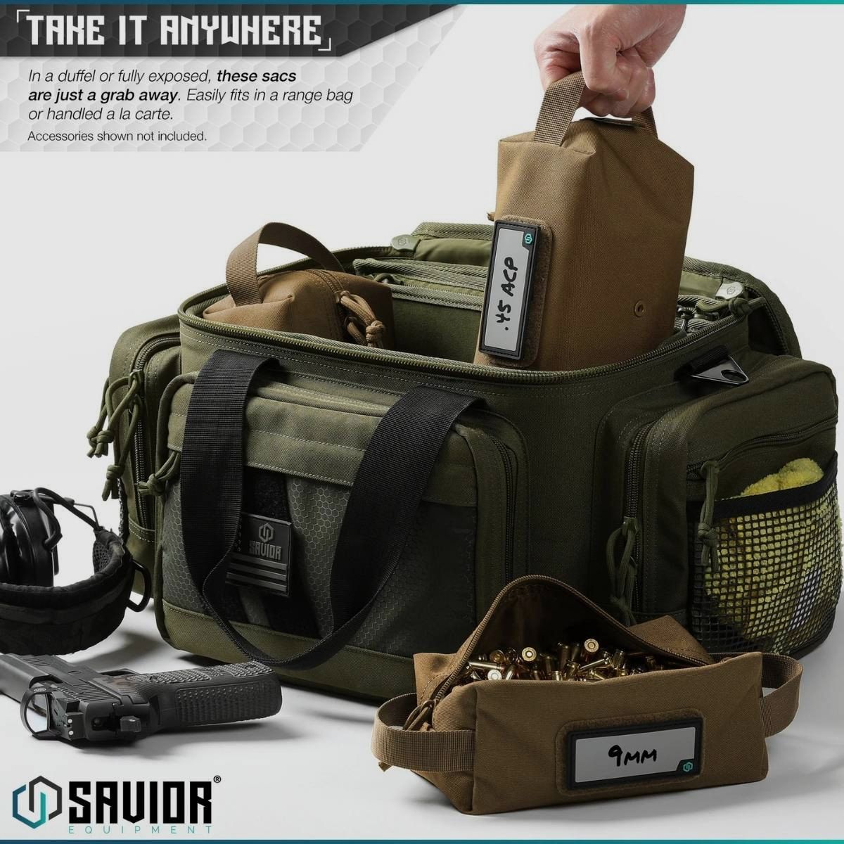Savior - Borsa per munizioni - Loose Sac - Soft Ammo Carrier 4-pack - Tan - SP-AMST-4P-TN, immagine 2 di 6