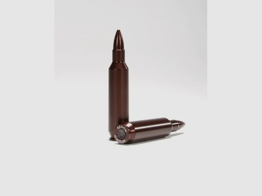 A-Zoom Cartucce fittizie in alluminio anodizzato .22 Nosler 2 pezzi