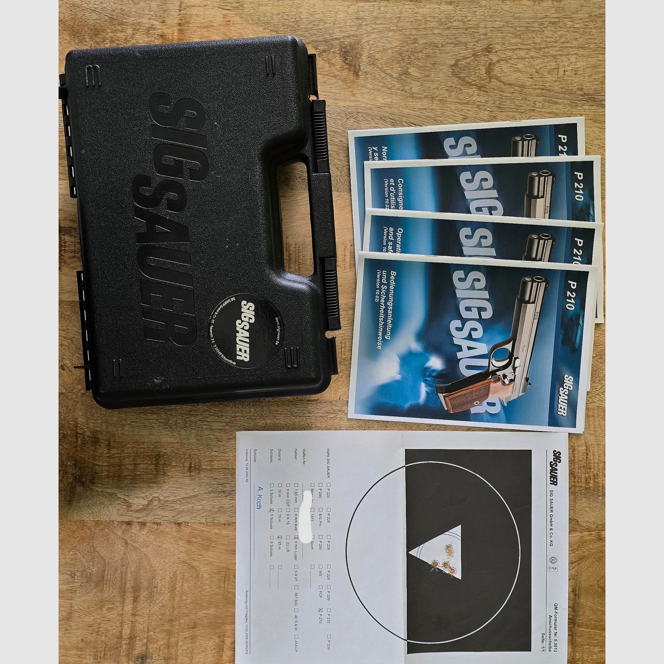 SIG Sauer P 210 Super Target 6", aus Eckernförde, Kal. 9mm Para mit komplettem Zubehör
