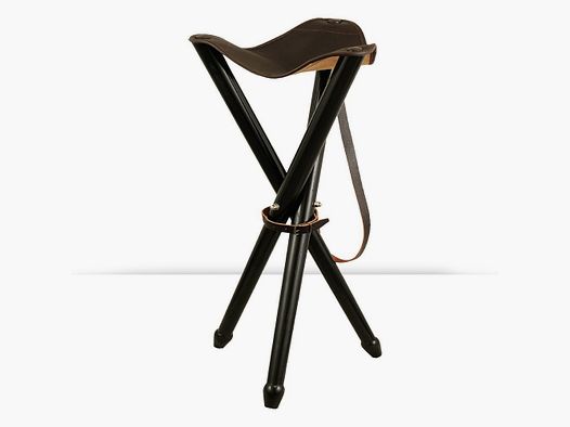 Hocker Holz und Leder – 45 cm