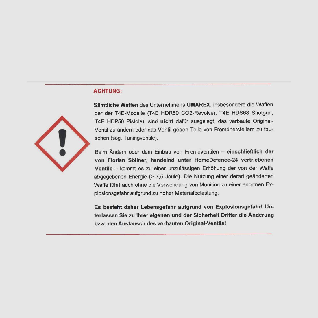 Powerkit.50 V2 pour HDR50 + GEN.2 | Soupape d'exportation | ANODISÉ ROUGE | Puissance maximale 7,5j version 20-30J