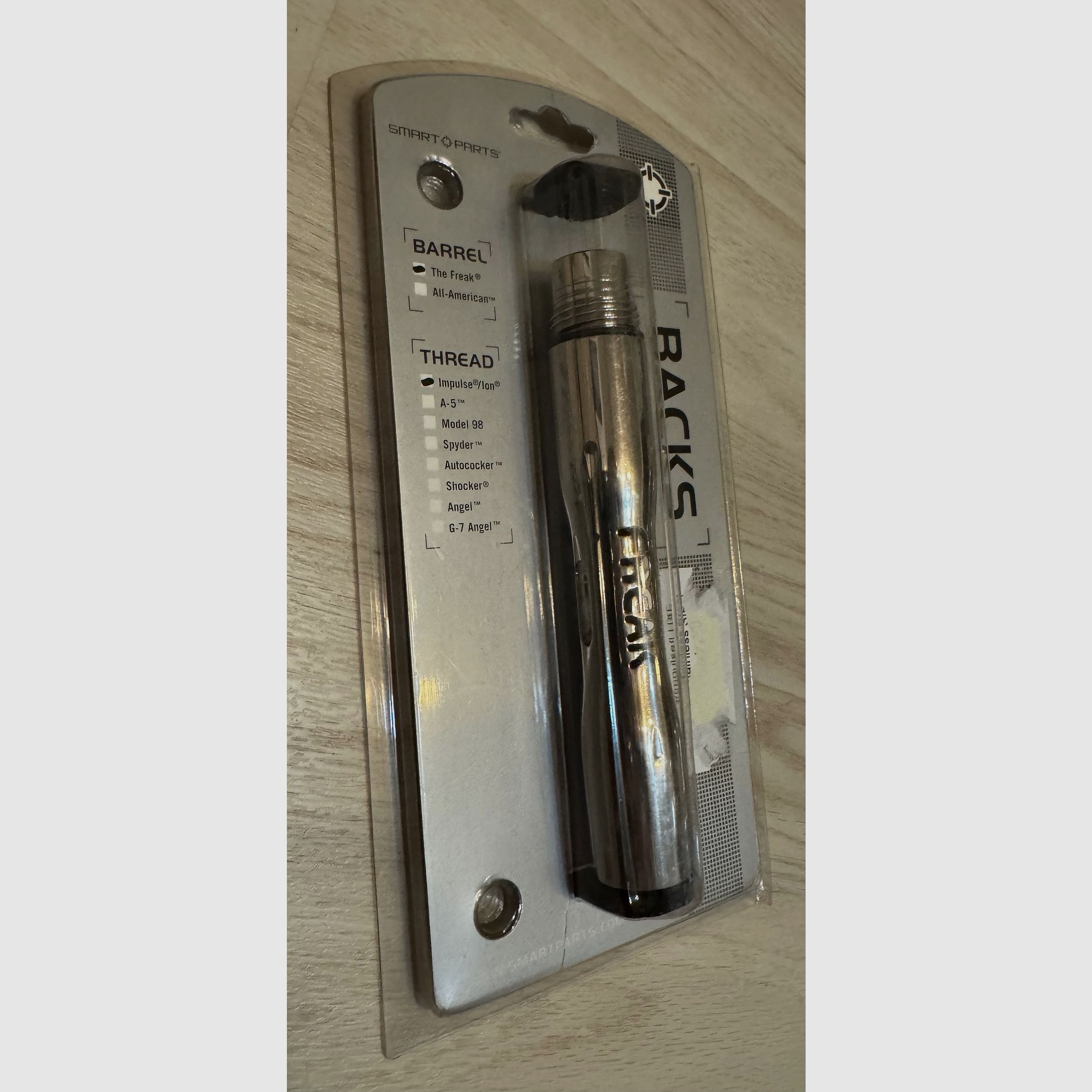 GOG (Smart Parts) Freak Back für ION/Impulse/LUXE Gewinde, in schwarz & Edelstahl