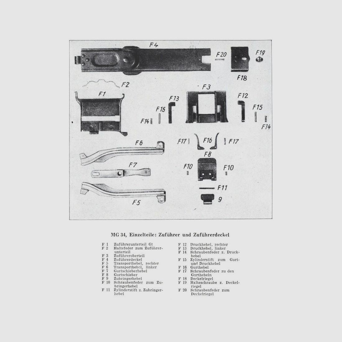 1 Wehrmacht transport lever, right MG34