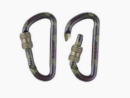 MIL-TEC 60 mm Tactical Woodland Karabiner-Set