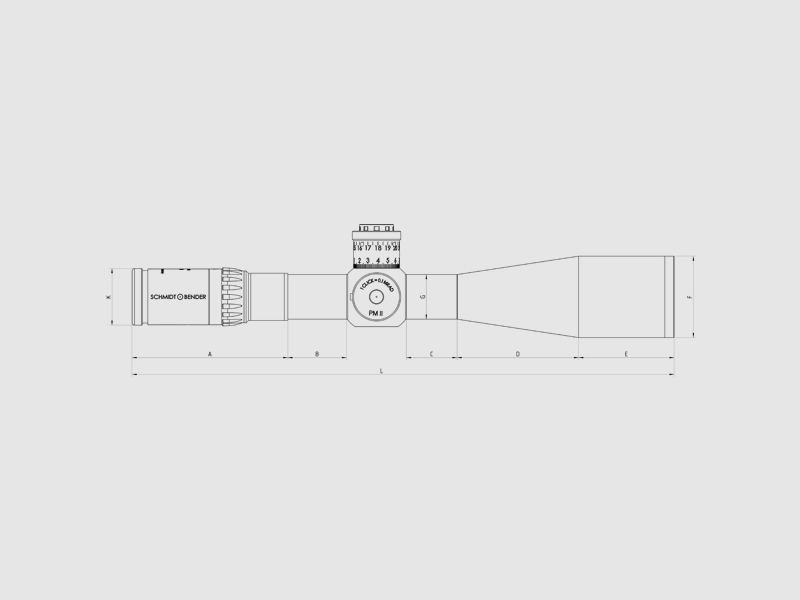Schmidt & Bender 3-20x50mm PM II / LP / MTC / LT, afbeelding 3 van 3