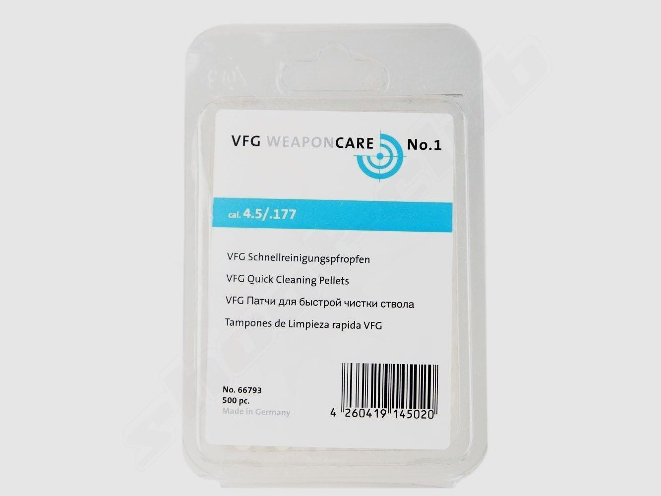 VFG Schnellreinigungspfropfen Kal. .177/ 4,5mm, 500 Stk