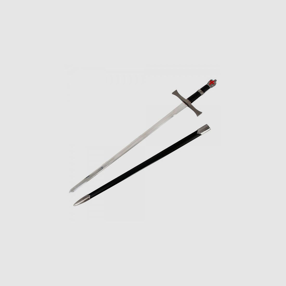 Templarski miecz fantasy z pochwą