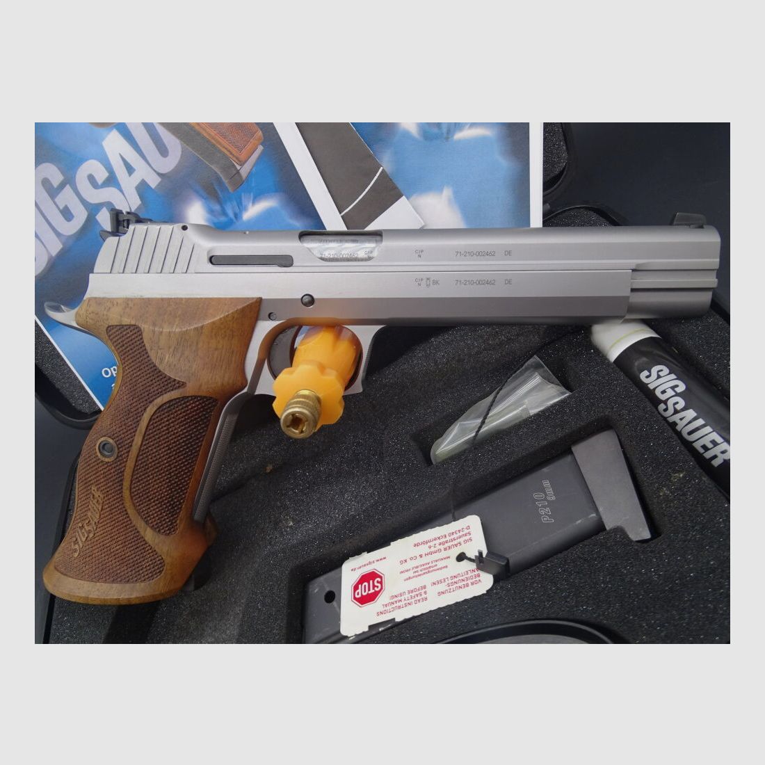 SIG Sauer P210 Super Target Silver 6" Hecho en Alemania P210 Super Target Silver